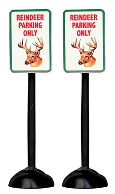 Reindeer Parking Only Sign, Set Of 2
